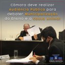 Mesa diretora recebe pedido para a realização de audiência pública para discutir a Municipalização do Ensino