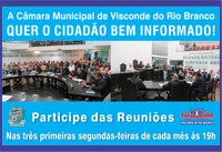 Participe das reuniões na Câmara Municipal