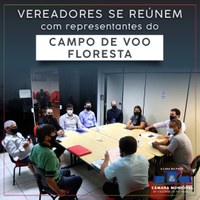 Vereadores se reúnem com representantes do Campo de Voo Floresta, para tratar sobre a responsabilidade do local